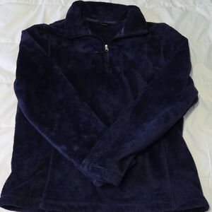 Lands' End Women's Navy Fleece Pullover